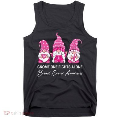 Breast Cancer Awareness Gnome No One Fights Alone Tank Top