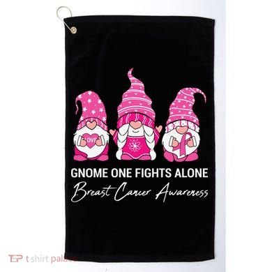 Breast Cancer Awareness Gnome No One Fights Alone Golf Towel