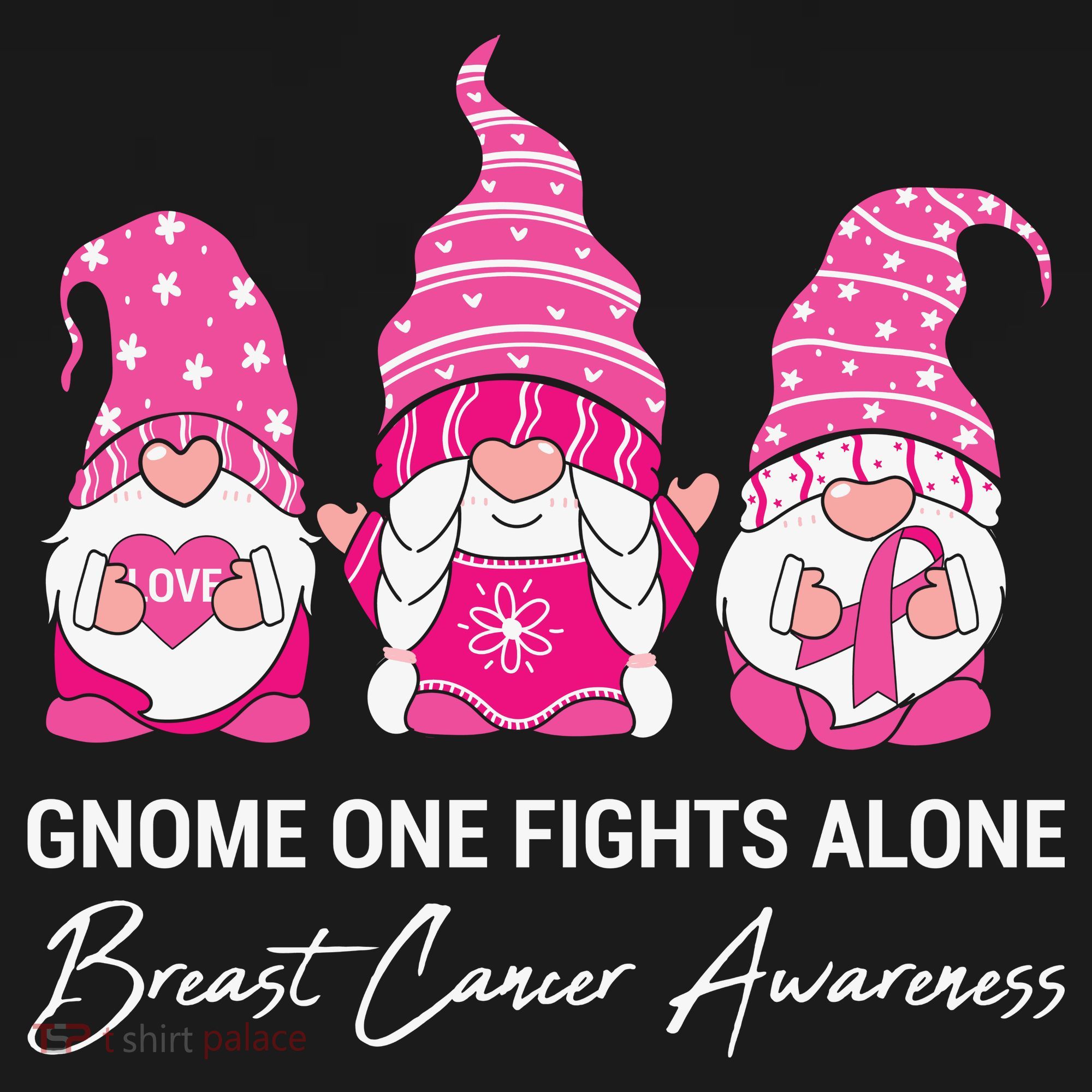 Breast Cancer Awareness Gnome No One Fights Alone Visor