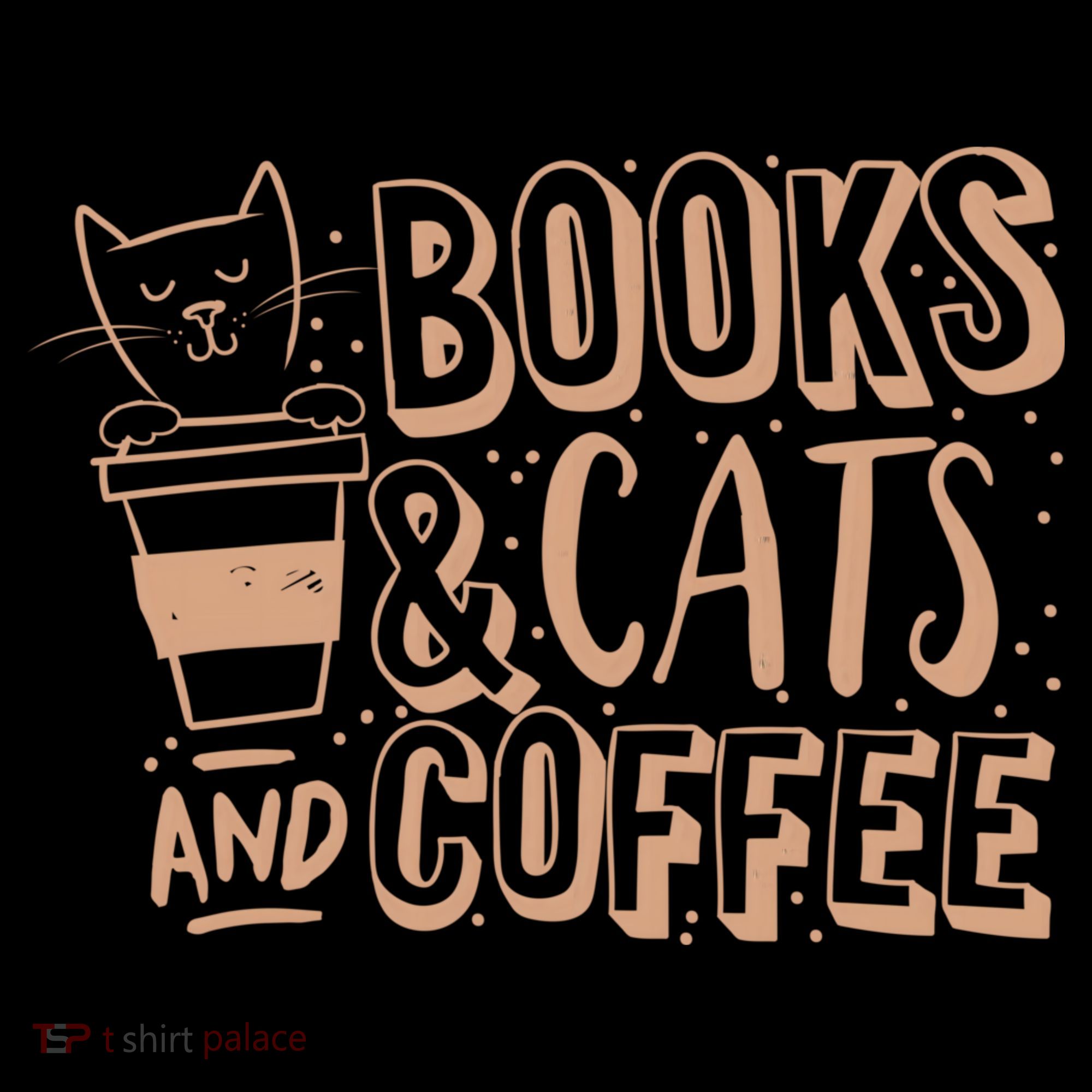Books Cats And Coffee Lover Pom Pom 12in Knit Beanie