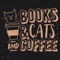 Books Cats And Coffee Lover Tie Dye Hoodie thumb 2
