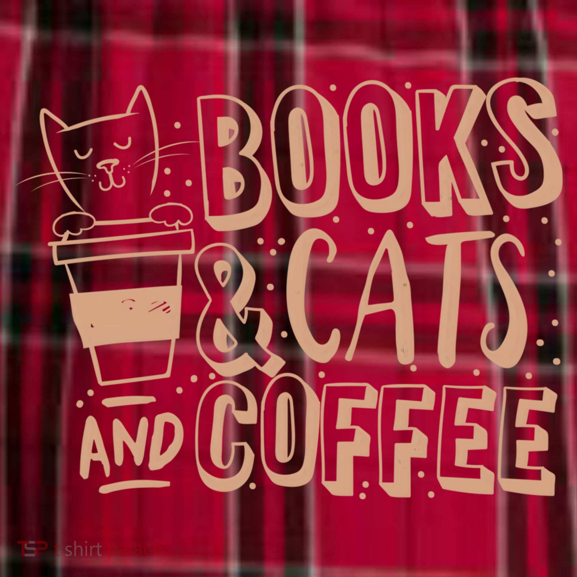 Books Cats And Coffee Lover Women's Flannel Plaid Pajama Pants