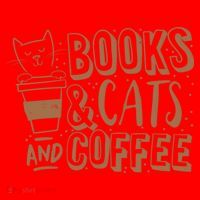 Books Cats And Coffee Lover Santa Hat thumb 1