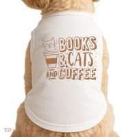 Books Cats And Coffee Lover Doggie Tank thumb 0