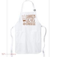 Books Cats And Coffee Lover Apron thumb 0