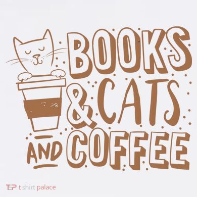 Books Cats And Coffee Lover Tall T-Shirt