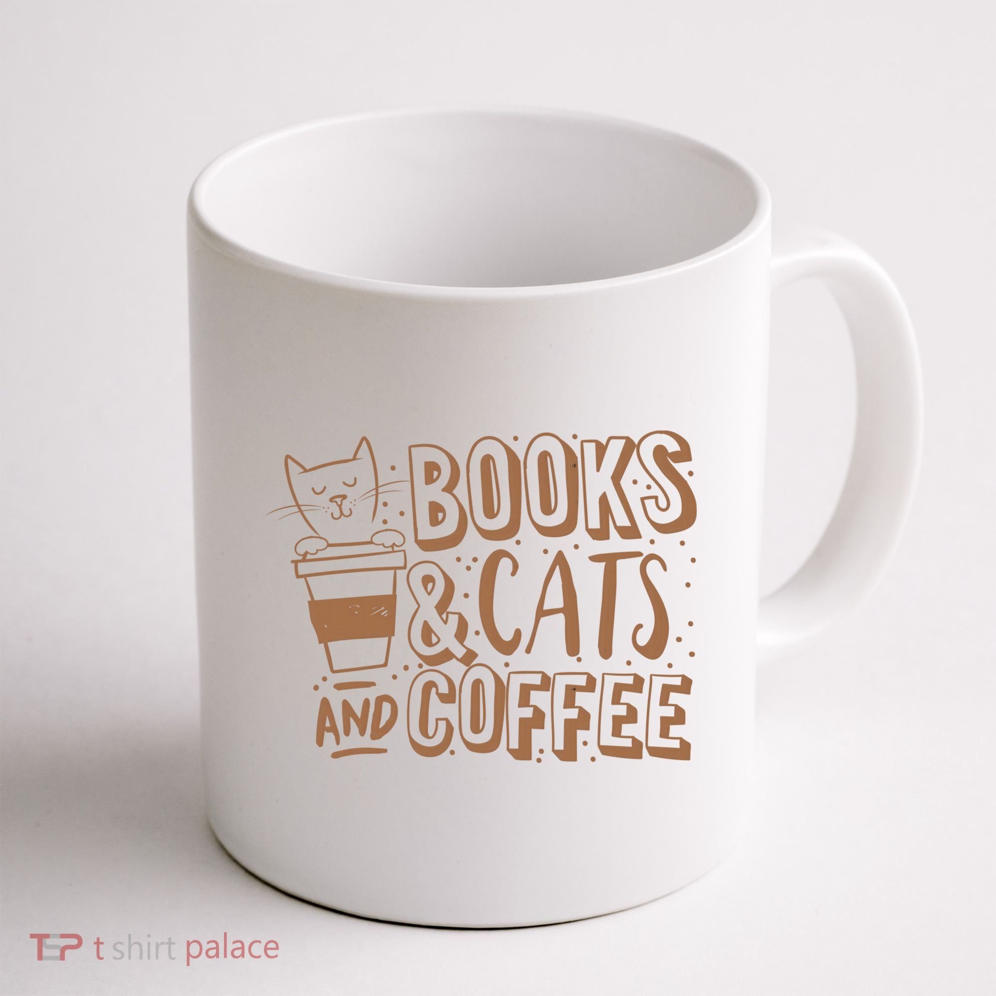 Books Cats And Coffee Lover Coffee Mug