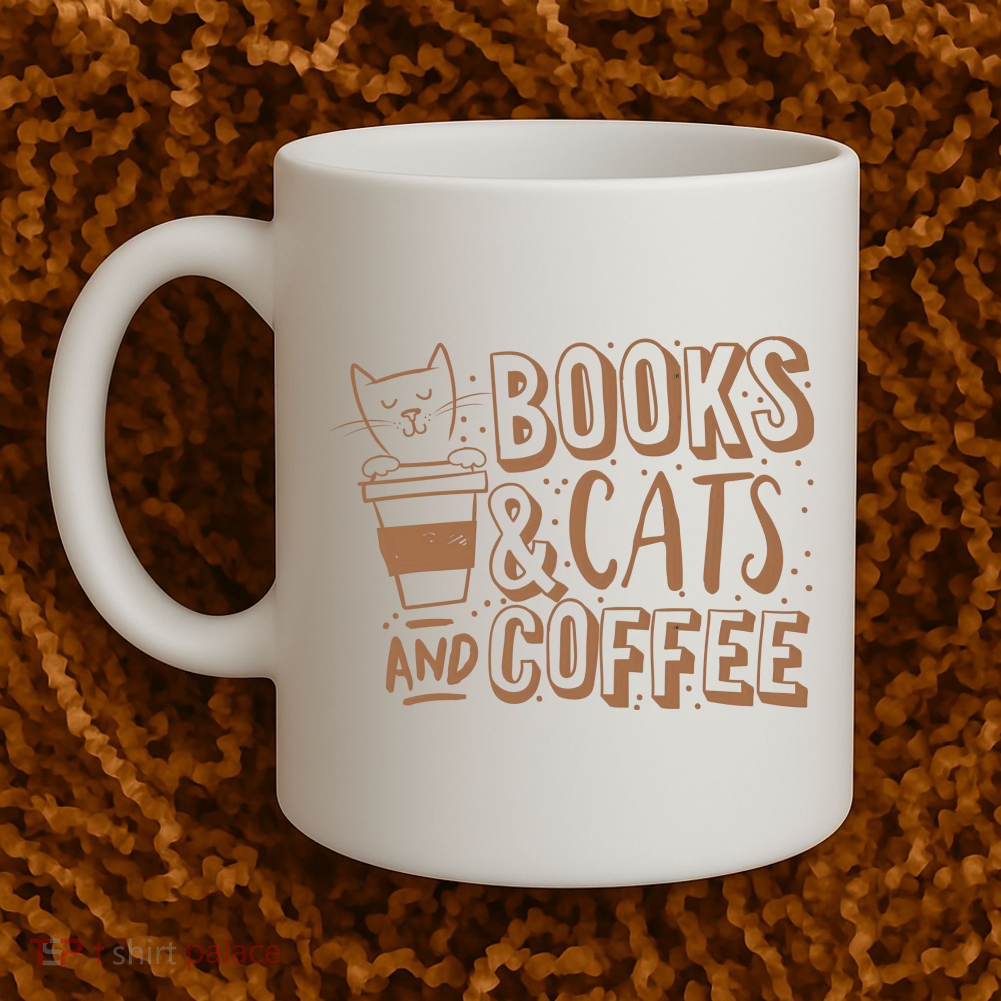 Books Cats And Coffee Lover Coffee Mug