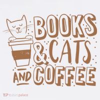 Books Cats And Coffee Lover Tall Long Sleeve Shirt thumb 2