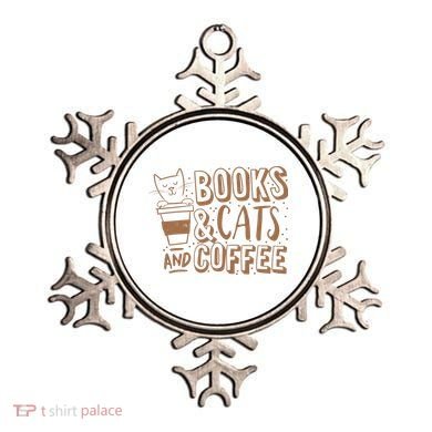 Books Cats And Coffee Lover Ornament