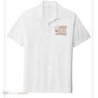 Books Cats And Coffee Lover Sport-Tek Posi-UV Pro Polo thumb 0