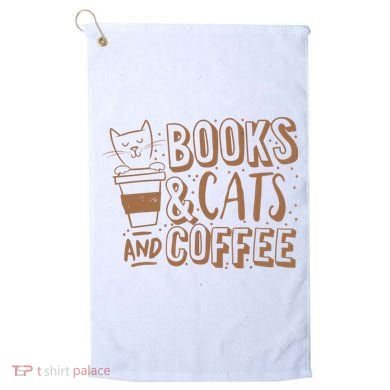 Books Cats And Coffee Lover Golf Towel