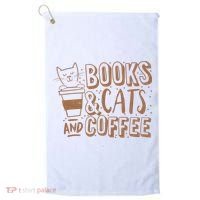 Books Cats And Coffee Lover Golf Towel thumb 0