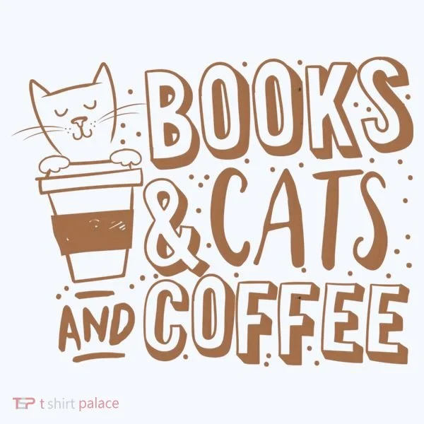Books Cats And Coffee Lover Toddler T-Shirt