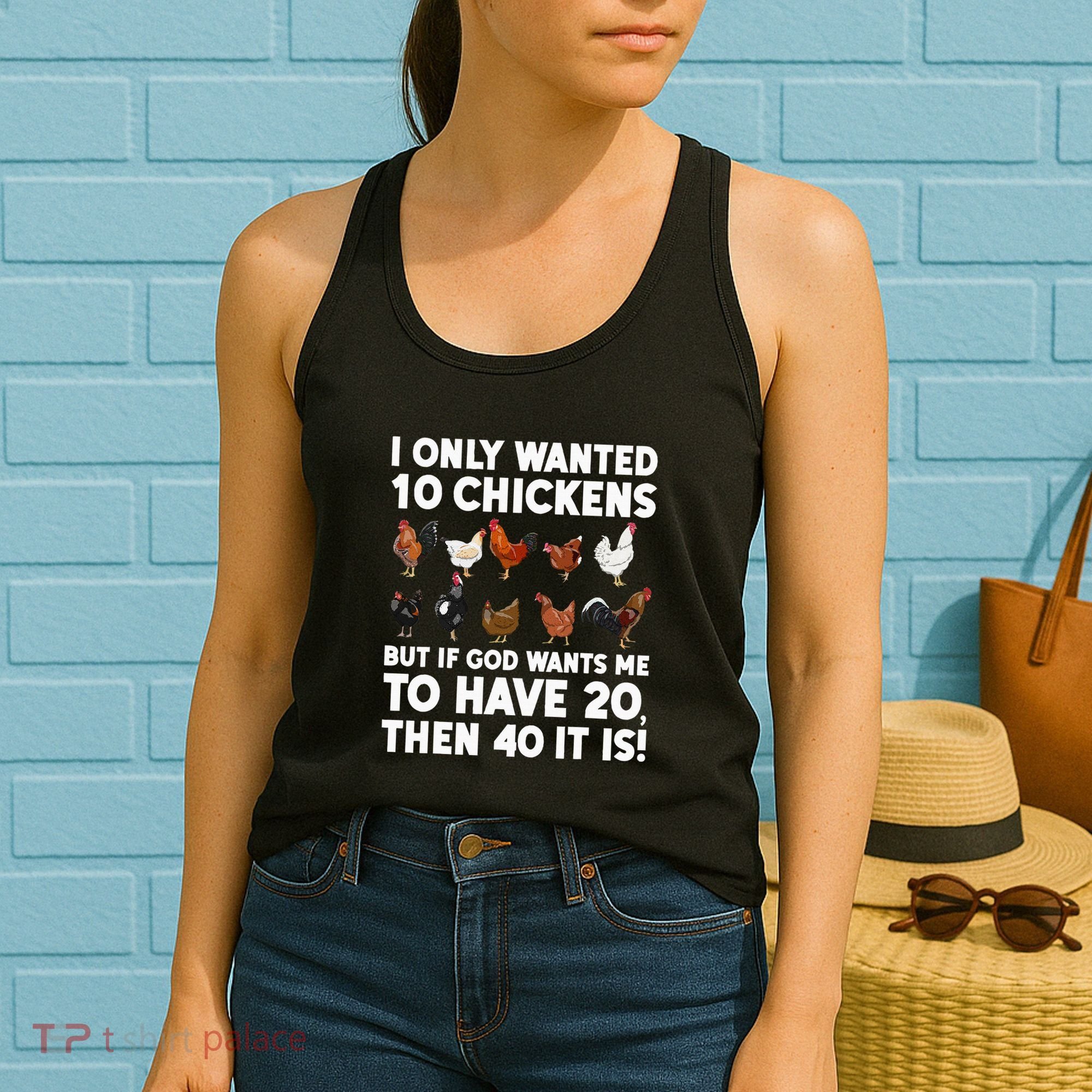 Best Chicken Art For Women Poultry Themed Chicken Farmer Women's Tank Top
