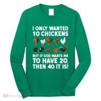 Best Chicken Art For Women Poultry Themed Chicken Farmer Long Sleeve Shirt thumb 0