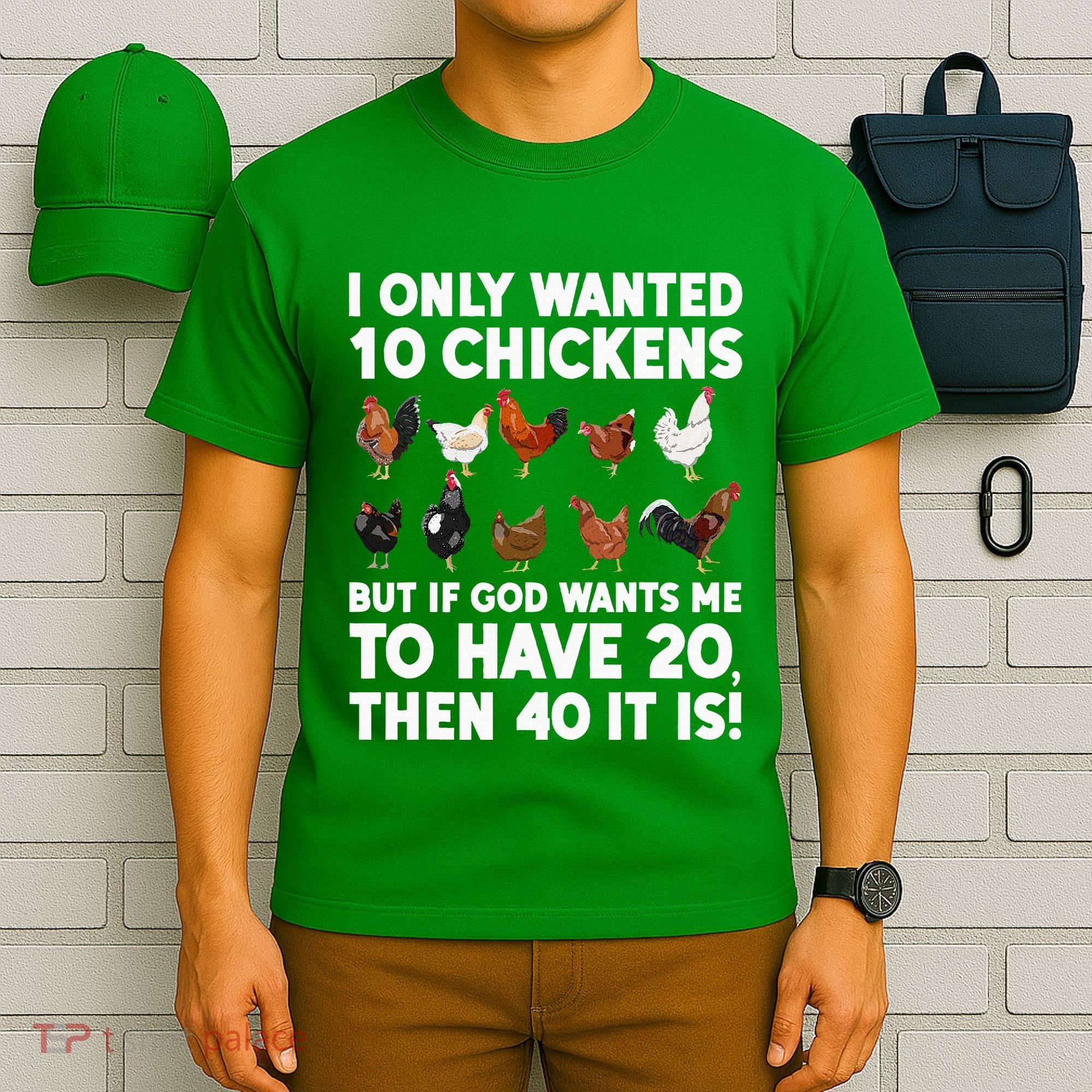 Best Chicken Art For Women Poultry Themed Chicken Farmer T-Shirt