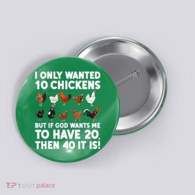 Best Chicken Art For Women Poultry Themed Chicken Farmer Button