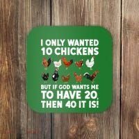 Best Chicken Art For Women Poultry Themed Chicken Farmer Coaster thumb 0
