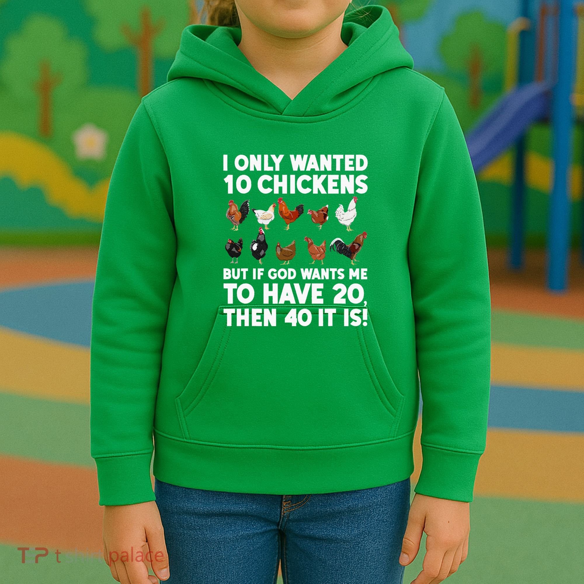 Best Chicken Art For Women Poultry Themed Chicken Farmer Kids Hoodie