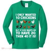 Best Chicken Art For Women Poultry Themed Chicken Farmer Kids Long Sleeve Shirt thumb 0