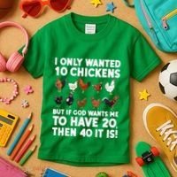 Best Chicken Art For Women Poultry Themed Chicken Farmer Kids T-Shirt thumb 3