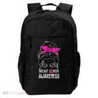 Breast Cancer Awareness Hair Bun Pink Ribbon Backpack thumb 0