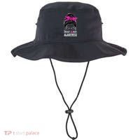 Breast Cancer Awareness Hair Bun Pink Ribbon Bucket Hat thumb 0
