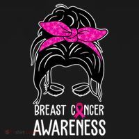 Breast Cancer Awareness Hair Bun Pink Ribbon Women's Hoodie thumb 2