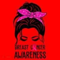 Breast Cancer Awareness Hair Bun Pink Ribbon Santa Hat thumb 1