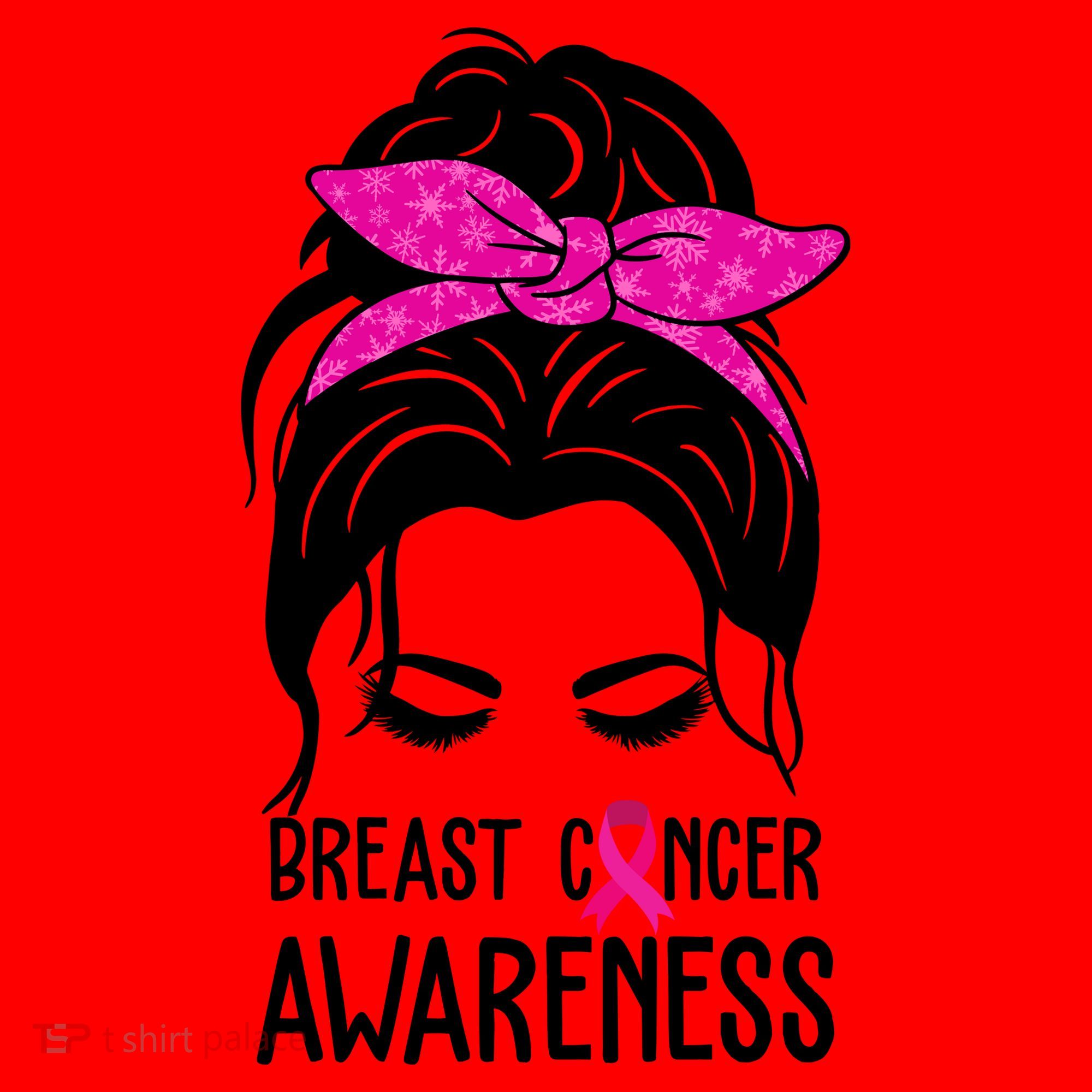 Breast Cancer Awareness Hair Bun Pink Ribbon Santa Hat