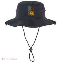 Bitcoin Crypto American Flag Gold Thin Line Bucket Hat thumb 0
