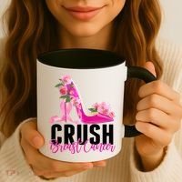 Breast Cancer Awareness Crush Breast Cancer Coffee Mug thumb 3