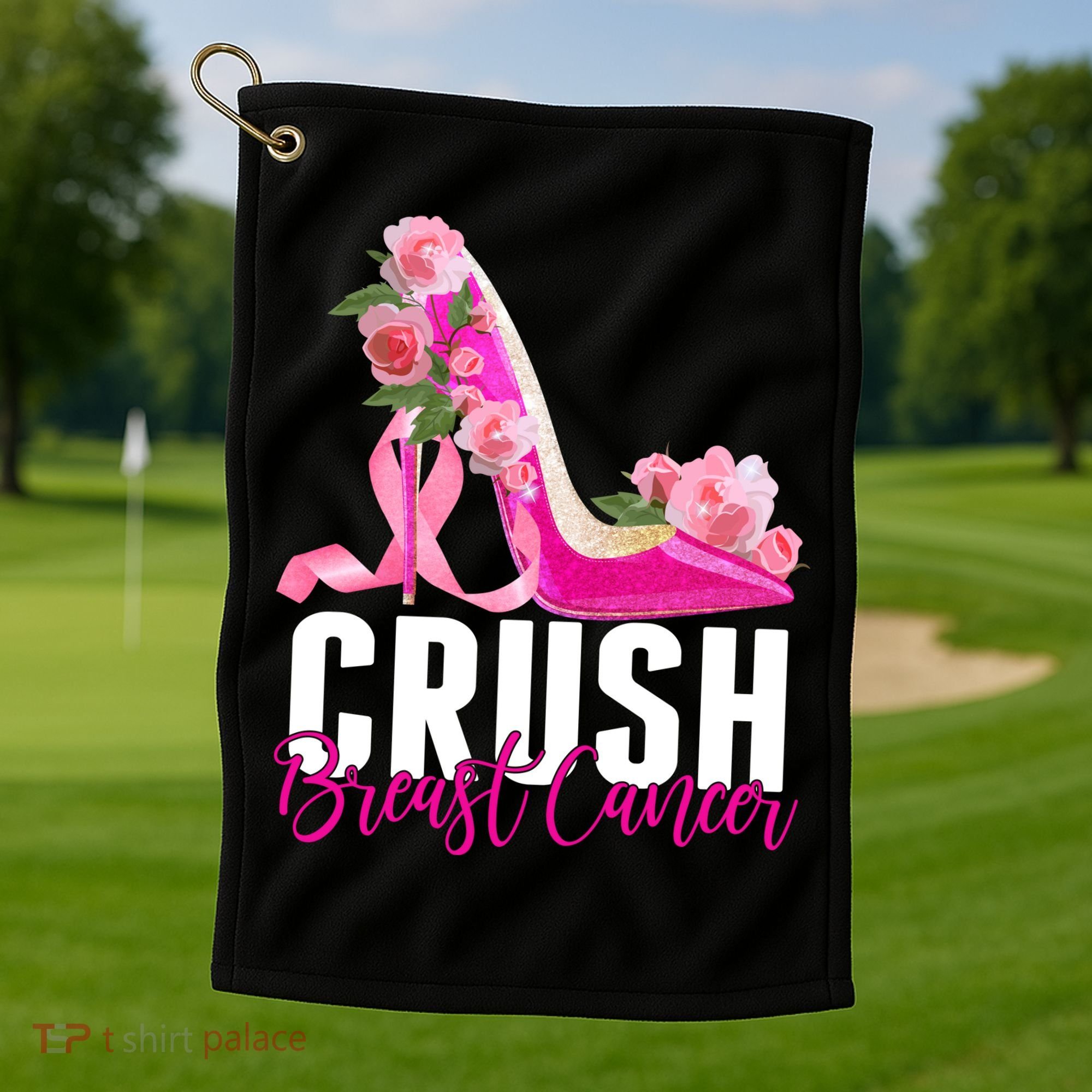 Breast Cancer Awareness Crush Breast Cancer Golf Towel