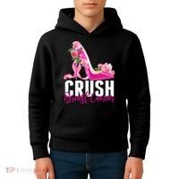 Breast Cancer Awareness Crush Breast Cancer Kids Hoodie thumb 4