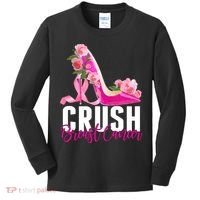 Breast Cancer Awareness Crush Breast Cancer Kids Long Sleeve Shirt thumb 0