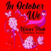 Breast Cancer Awareness In October We Wear Pink Flower High Heels Santa Hat thumb 1