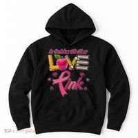 Breast Cancer Awareness In October We Wear Pink Teacher Love Hoodie thumb 0