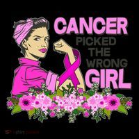 Breast Cancer Awareness Cancer Picked The Wrong Girl Warrior Coffee Mug thumb 5