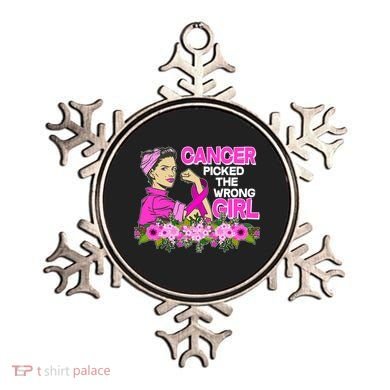 Breast Cancer Awareness Cancer Picked The Wrong Girl Warrior Ornament