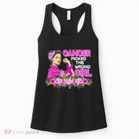 Breast Cancer Awareness Cancer Picked The Wrong Girl Warrior Women's Tank Top thumb 0