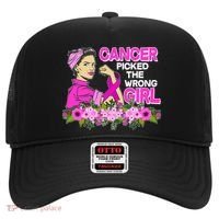 Breast Cancer Awareness Cancer Picked The Wrong Girl Warrior Hat thumb 0