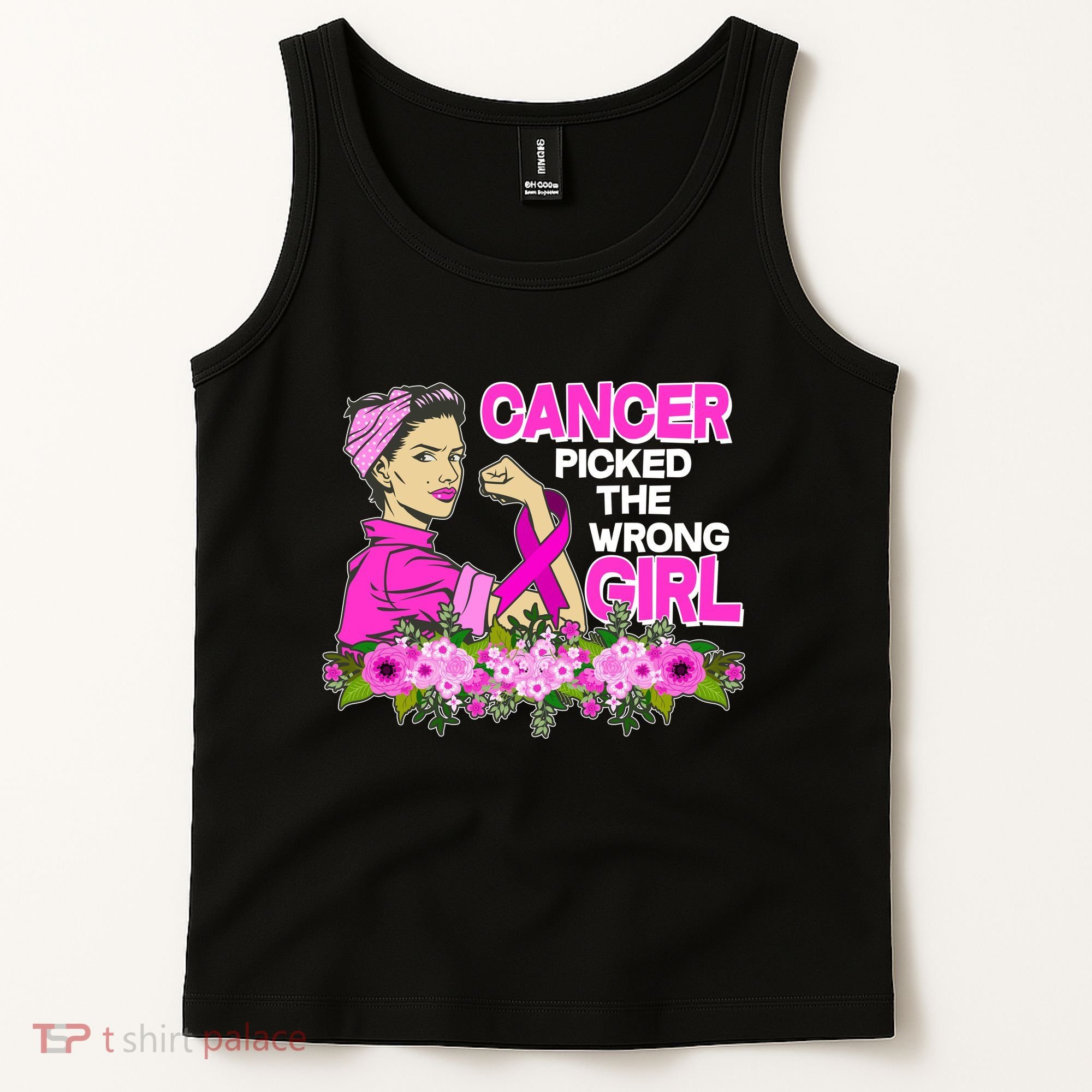 Breast Cancer Awareness Cancer Picked The Wrong Girl Warrior Tank Top
