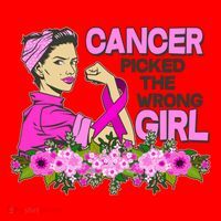 Breast Cancer Awareness Cancer Picked The Wrong Girl Warrior Santa Hat thumb 1