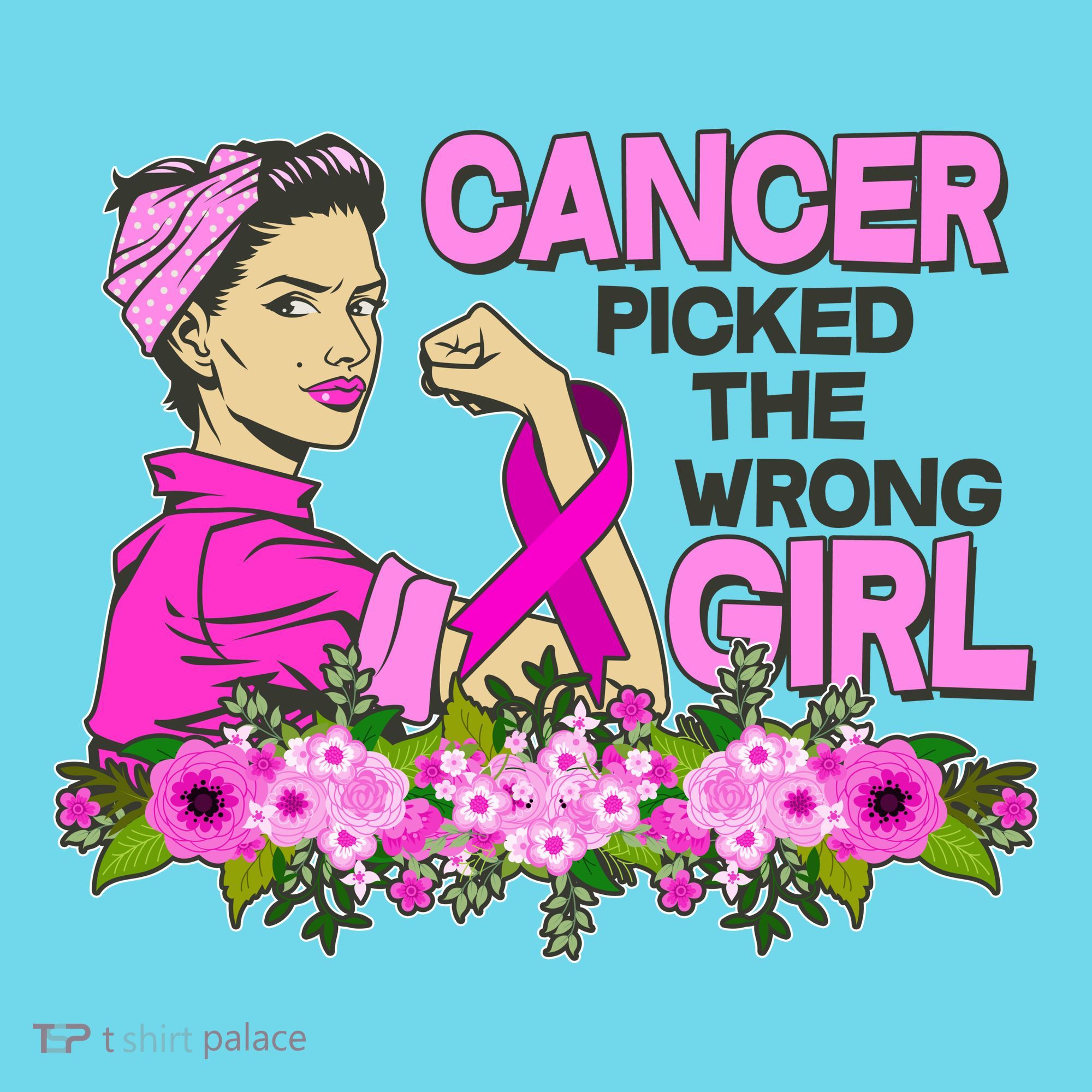 Breast Cancer Awareness Cancer Picked The Wrong Girl Warrior Long Sleeve Shirt