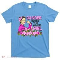 Breast Cancer Awareness Cancer Picked The Wrong Girl Warrior T-Shirt thumb 0