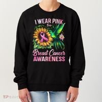 Breast Cancer Awareness Hummingbird Sunflower Women's Sweatshirt thumb 0