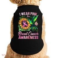 Breast Cancer Awareness Hummingbird Sunflower Doggie Tank thumb 0