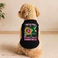 Breast Cancer Awareness Hummingbird Sunflower Doggie Tank thumb 2