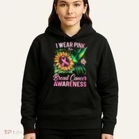 Breast Cancer Awareness Hummingbird Sunflower Hoodie thumb 5